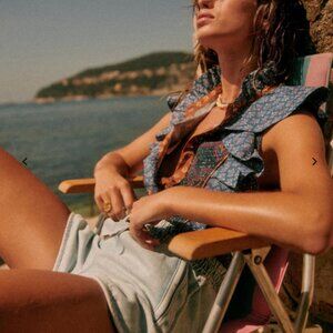 Sezane Chiara Shirt Floral Mix NWOT 36 (4)